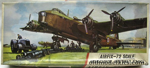 Airfix 1/72 Short Stirling B1 or BIII - With Tractor and Four Bomb Trolleys - Type Three Logo Issue, 682 plastic model kit